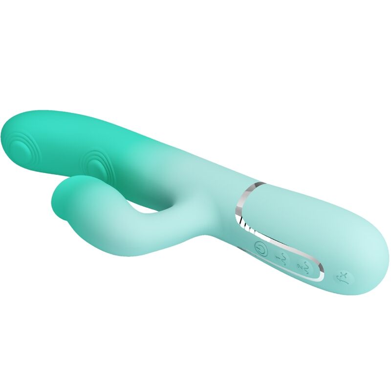 PRETTY LOVE - GIGI VIBRADOR RABBIT MULTIFUNCIÓN VERDE AGUA - Imagen 5
