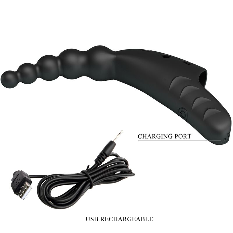 PRETTY LOVE - JORDIN VIBRADOR DE DEDO 10 VIBRACIONES NEGRO - Imagen 9