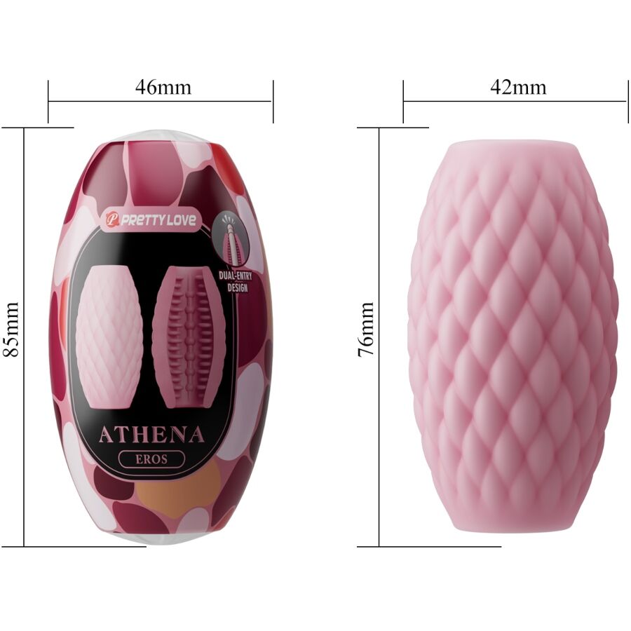 PRETTY LOVE - ATHENA EROS MASTURBADOR MASCULINO SILICONA ROSA - Imagen 6
