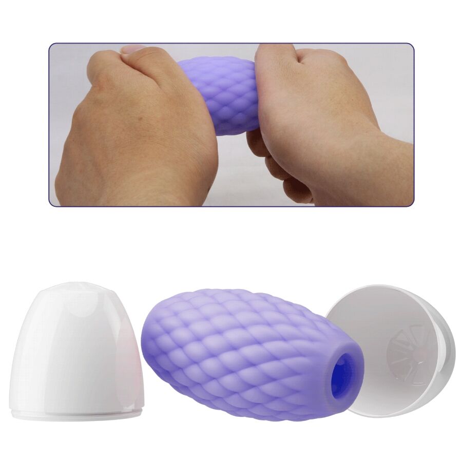 PRETTY LOVE - ATHENA EROS MASTURBADOR MASCULINO SILICONA MORADO - Imagen 5