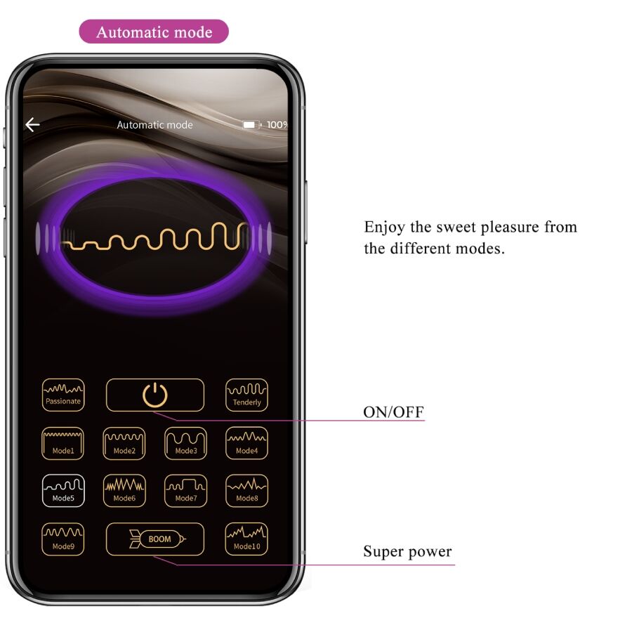 PRETTY LOVE - LEVIATHAN VIBRADOR CONTROLADO POR APP MORADO - Imagen 14