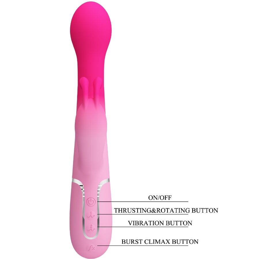 PRETTY LOVE - DEJON VIBRADOR RABBIT 3 EN 1 MULTIFUNCIÓN ROSA - Imagen 9