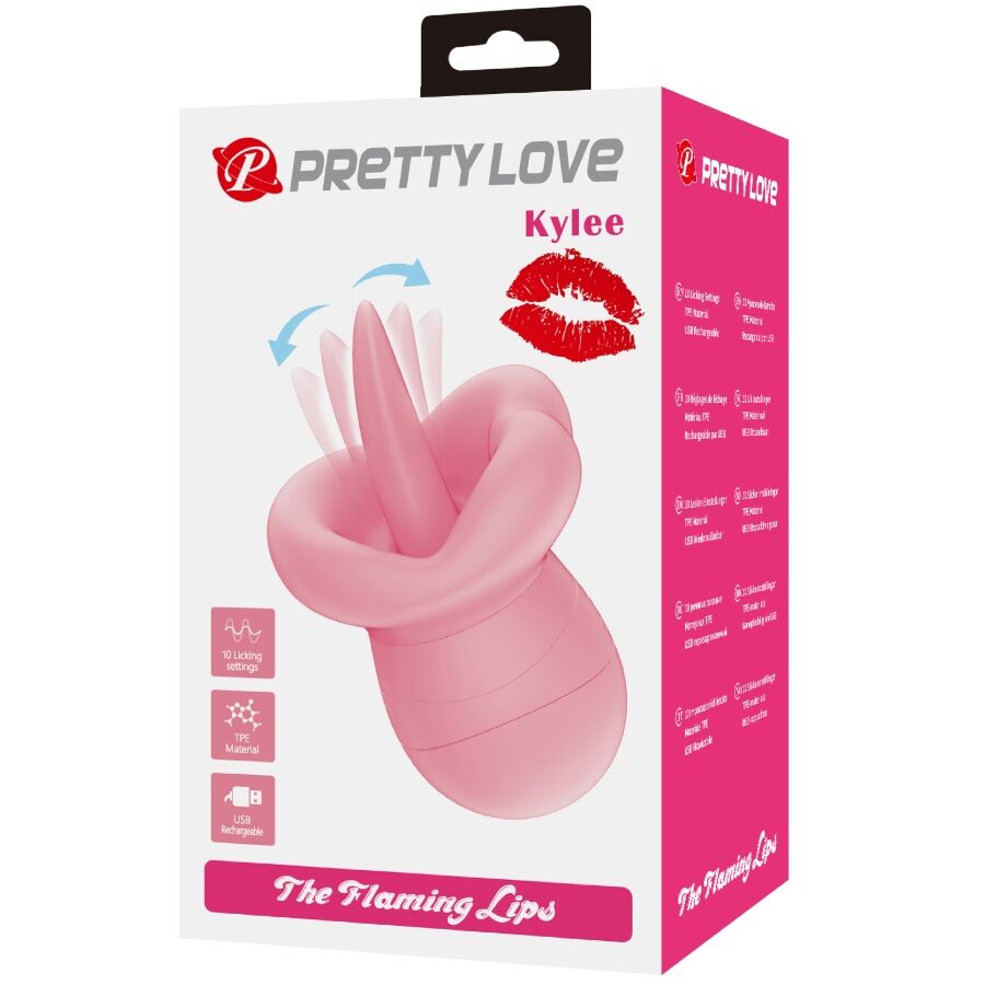 PRETTY LOVE - KYLEE LENGUA ESTIMULADORA CLÍTORIS 10 VIBRACIONES ROSA NUDE - Imagen 9