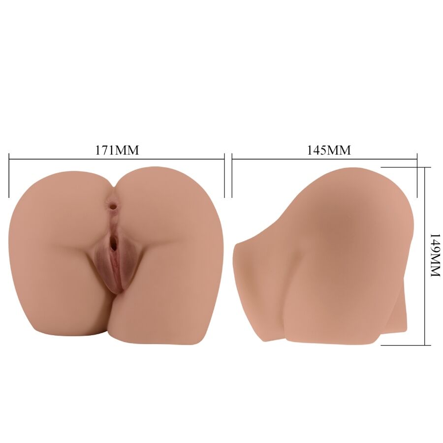 CRAZY BULL - BERNACE TRASERO VIBRADOR CON VAGINA Y ANO REALÍSTICO NATURAL CONTROL REMOTO - Imagen 9