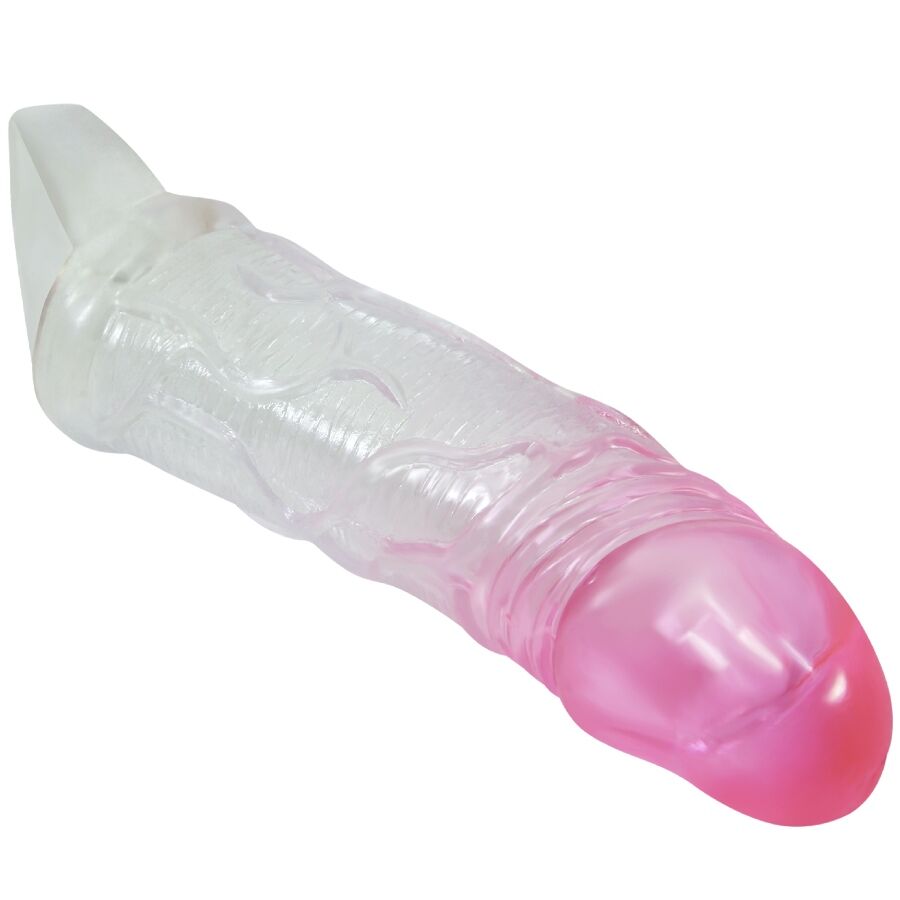 PRETTY LOVE - ODES FUNDA REALÍSTICA ALARGADORA DE 2 CM PARA PENE ROSA - Imagen 4