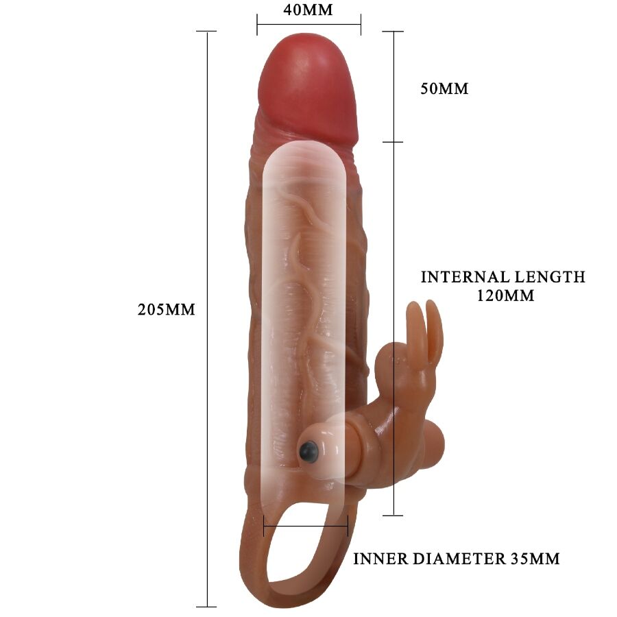 PRETTY LOVE - OSMAR FUNDA PARA PENE + ESTIMULADOR DE CLÍTORIS CON VIBRACIÓN - Imagen 7