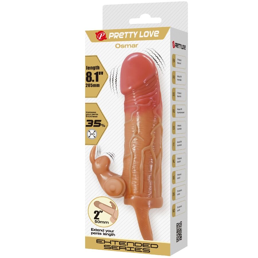 PRETTY LOVE - OSMAR FUNDA PARA PENE + ESTIMULADOR DE CLÍTORIS CON VIBRACIÓN - Imagen 9