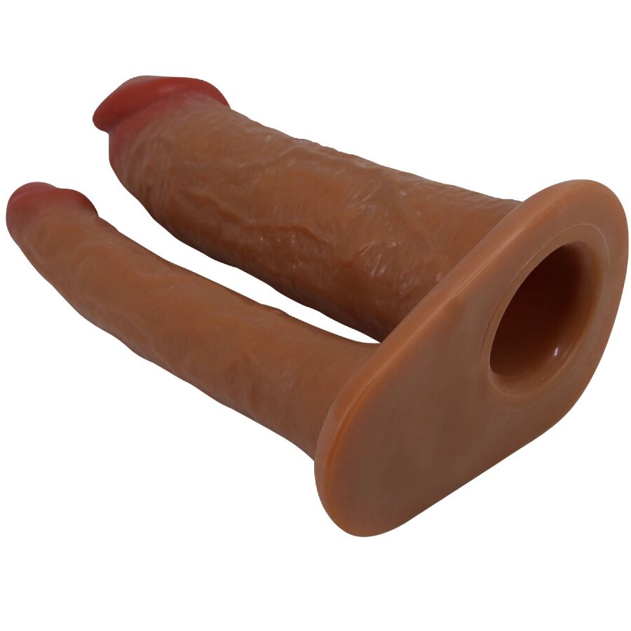 PRETTY LOVE - YAIRON FUNDA PARA PENE DOBLE CON EXTENSIÓN DE 4 CM MULATO - Imagen 3