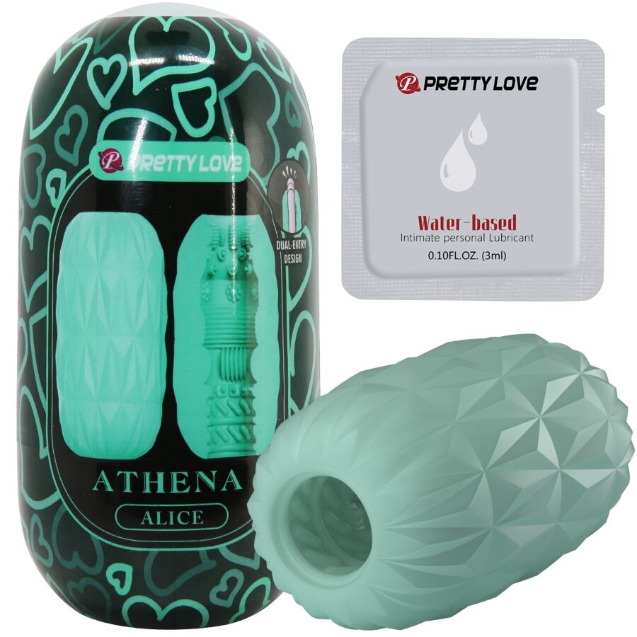 PRETTY LOVE - ATHENA ALICE MASTURBADOR MASCULINO TURQUESA - Imagen 2
