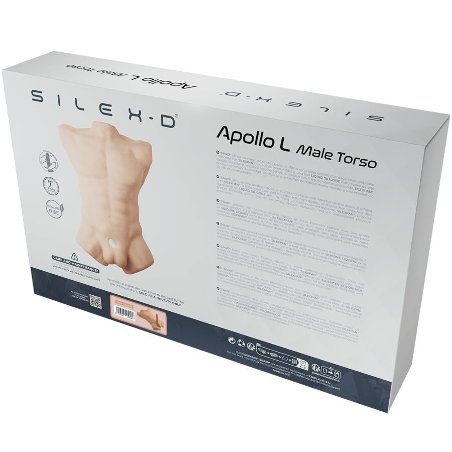 SILEXD - APOLLO L TORSO REALÍSTICO MASCULINO CARAMELO - Imagen 7