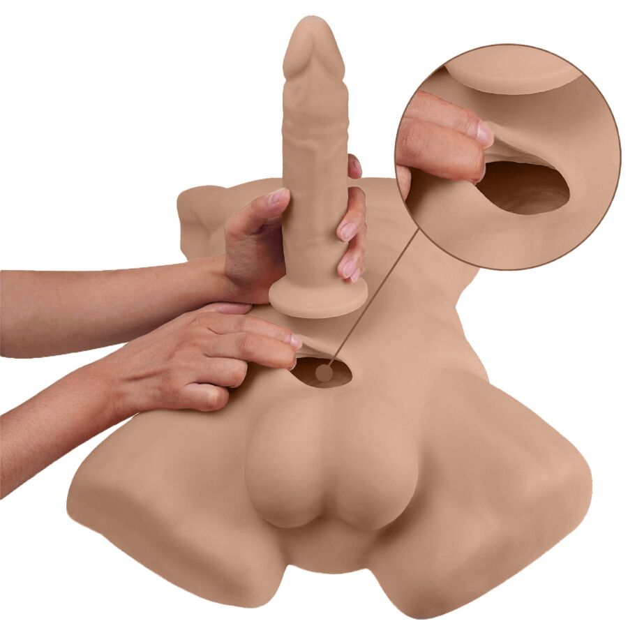 SILEXD - APOLLO L TORSO REALÍSTICO MASCULINO CARAMELO - Imagen 3