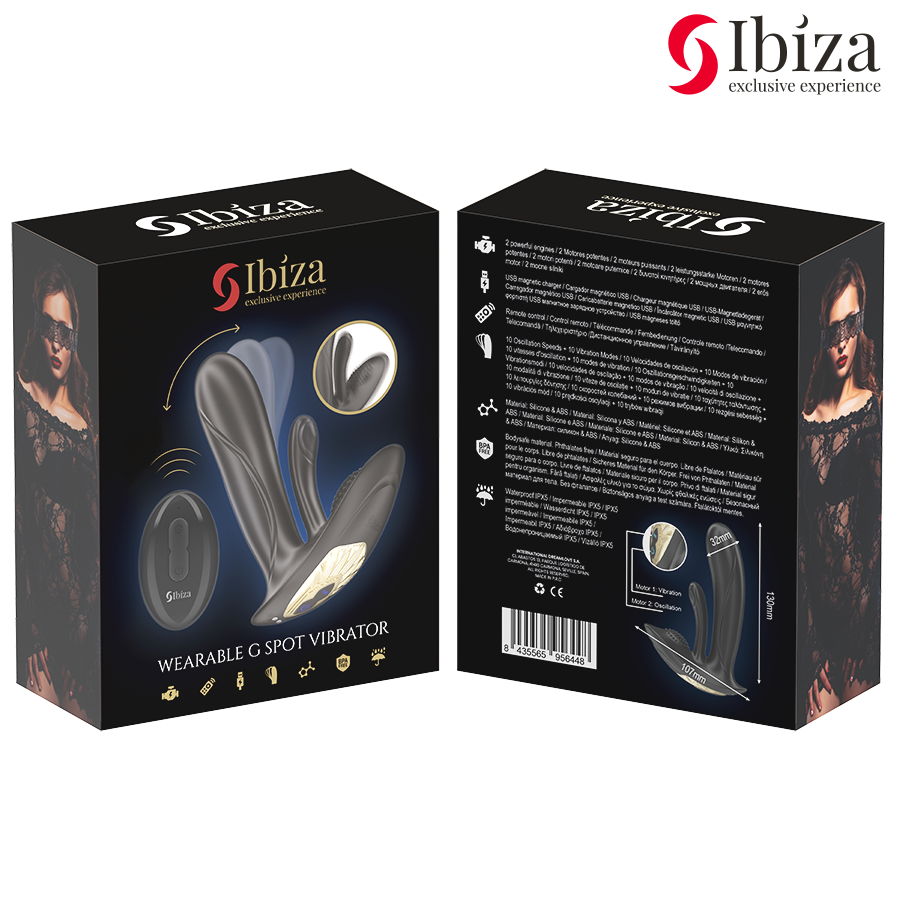 IBIZA - VIBRADOR WEARABLE CON ESTIMULACIÓN PUNTO-G Y CLÍTORIS CON CONTROL REMOTO - Imagen 7