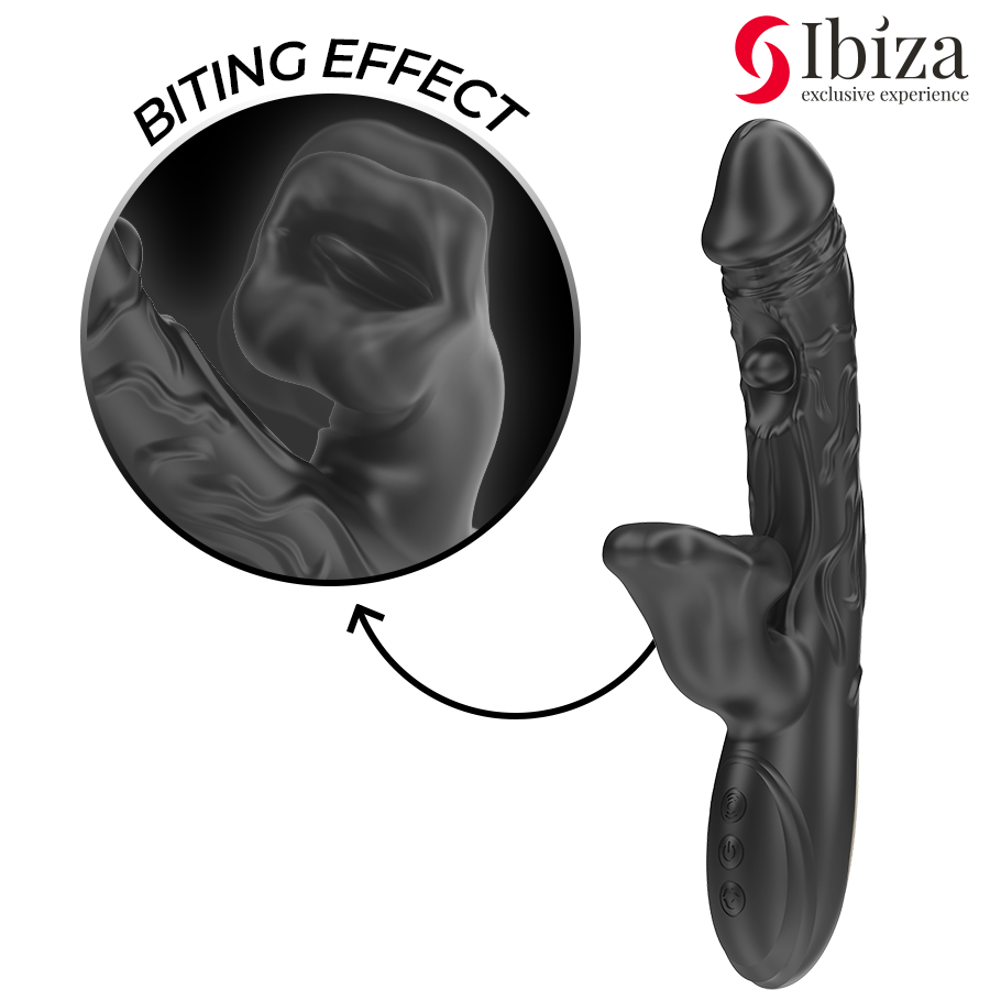 IBIZA - VIBRADOR Y ESTIMULADOR DE CLÍTORIS CON EFECTO BESOS Y ROTACIÓN - Imagen 4