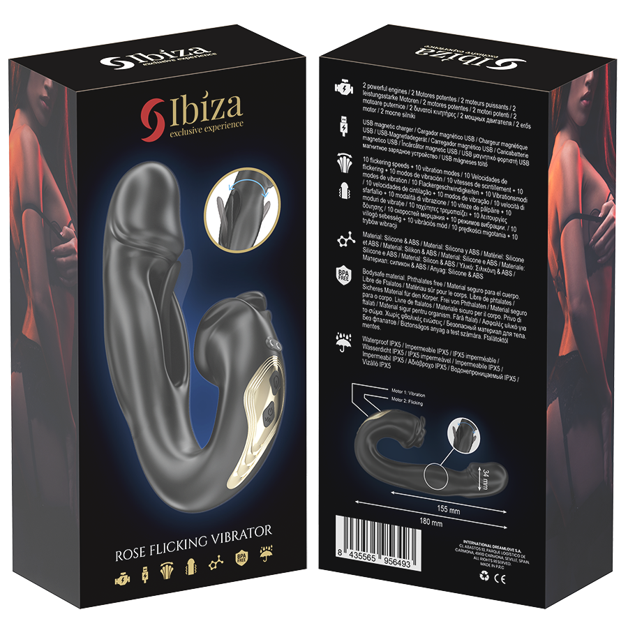 IBIZA - ROSE VIBRADOR EFECTO OSCILANTE Y ESTIMULADOR CLÍTORIS - Imagen 7