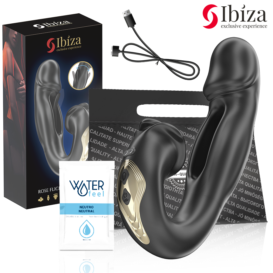 IBIZA - ROSE VIBRADOR EFECTO OSCILANTE Y ESTIMULADOR CLÍTORIS