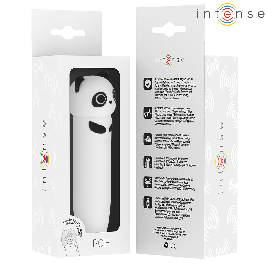 INTENSE - POH BALA VIBRADORA PANDA RECARGABLE USB 10 X 2.2 CM - Imagen 7