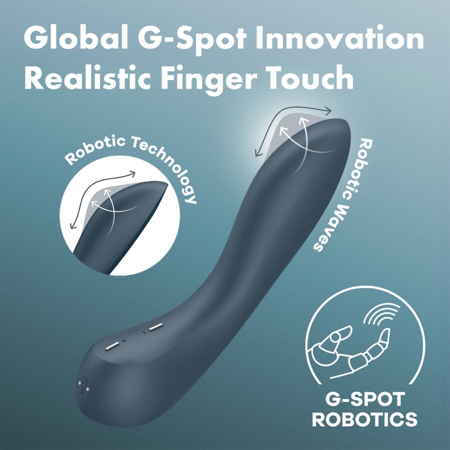 SATISFYER - G-SPOT WAVE 4 VIBRADOR 12 PROGRAMAS DE VIBRACIÓN GRIS OSCURO - Imagen 6