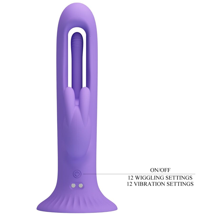 PRETTY LOVE - KILLMOULIS VIBRADOR RABBIT 12 MODOS DE VIBRACIÓN MORADO - Imagen 7