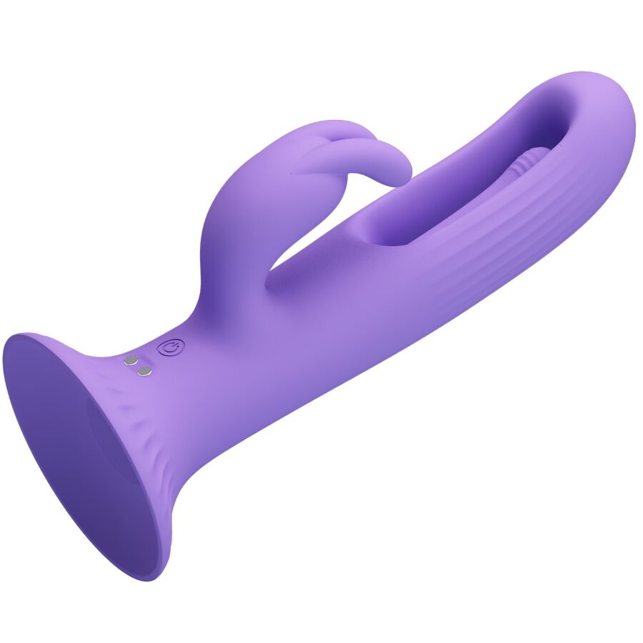 PRETTY LOVE - KILLMOULIS VIBRADOR RABBIT 12 MODOS DE VIBRACIÓN MORADO - Imagen 3
