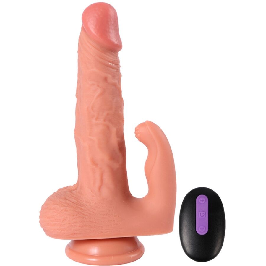 SHEQU - HAYDEN DILDO Y ESTIMULADOR DE CLÍTORIS CON VIBRACIÓN Y CONTROL REMOTO 16 CM - Imagen 4