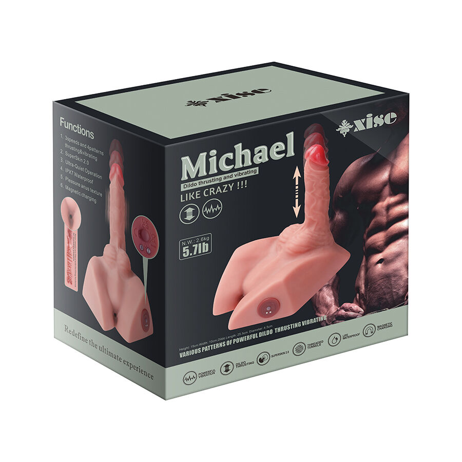 XISE - MICHAEL MASTURBADOR DILDO Y ANO REALÍSTICO CON THRUSTING 15 CM - Imagen 14