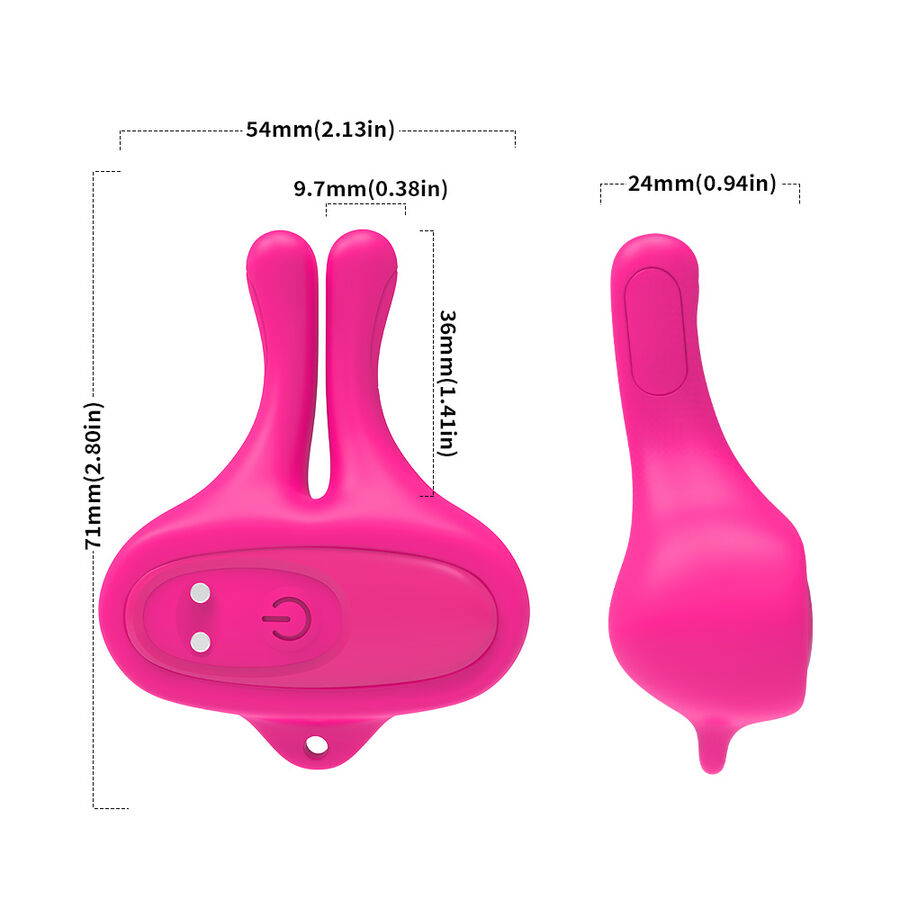 ARMONY - PINZAS PARA PEZONES MAGNÉTICA CON VIBRACIÓN FORMA CONEJO ROSA - Imagen 7