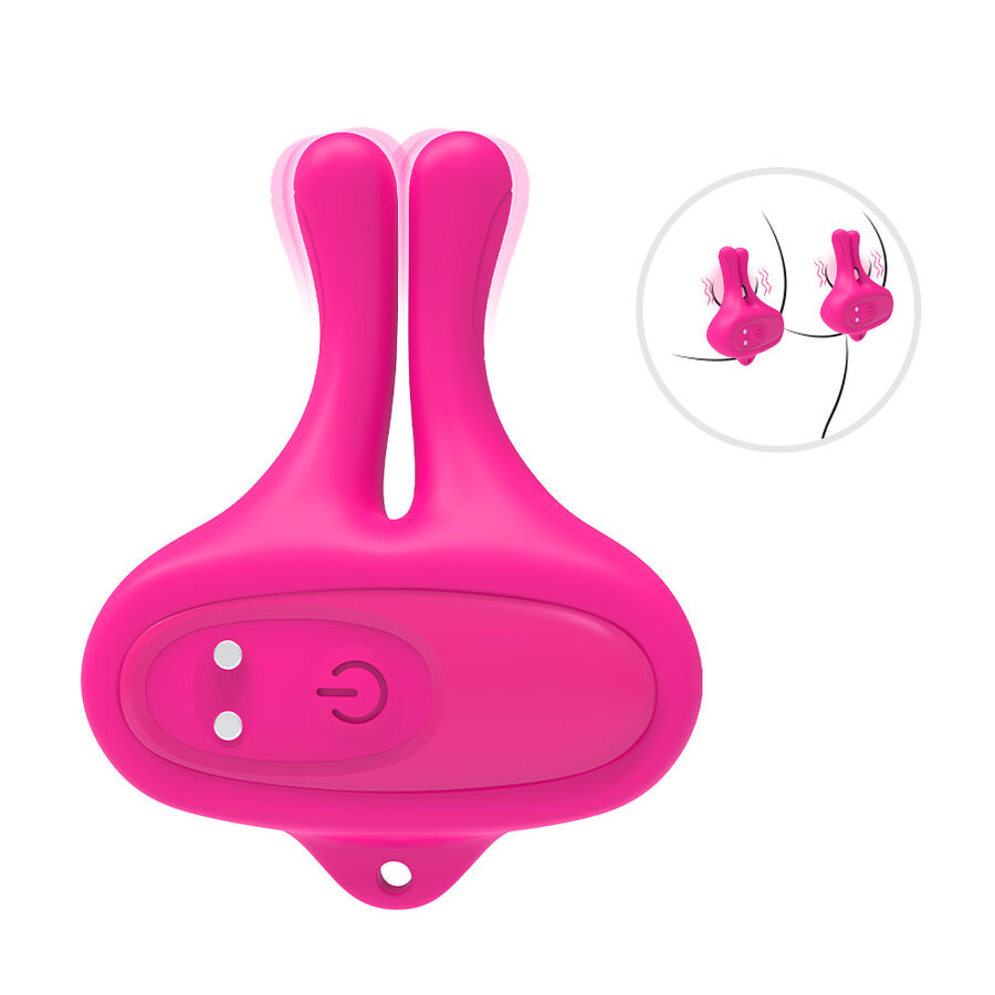 ARMONY - PINZAS PARA PEZONES MAGNÉTICA CON VIBRACIÓN FORMA CONEJO ROSA - Imagen 9