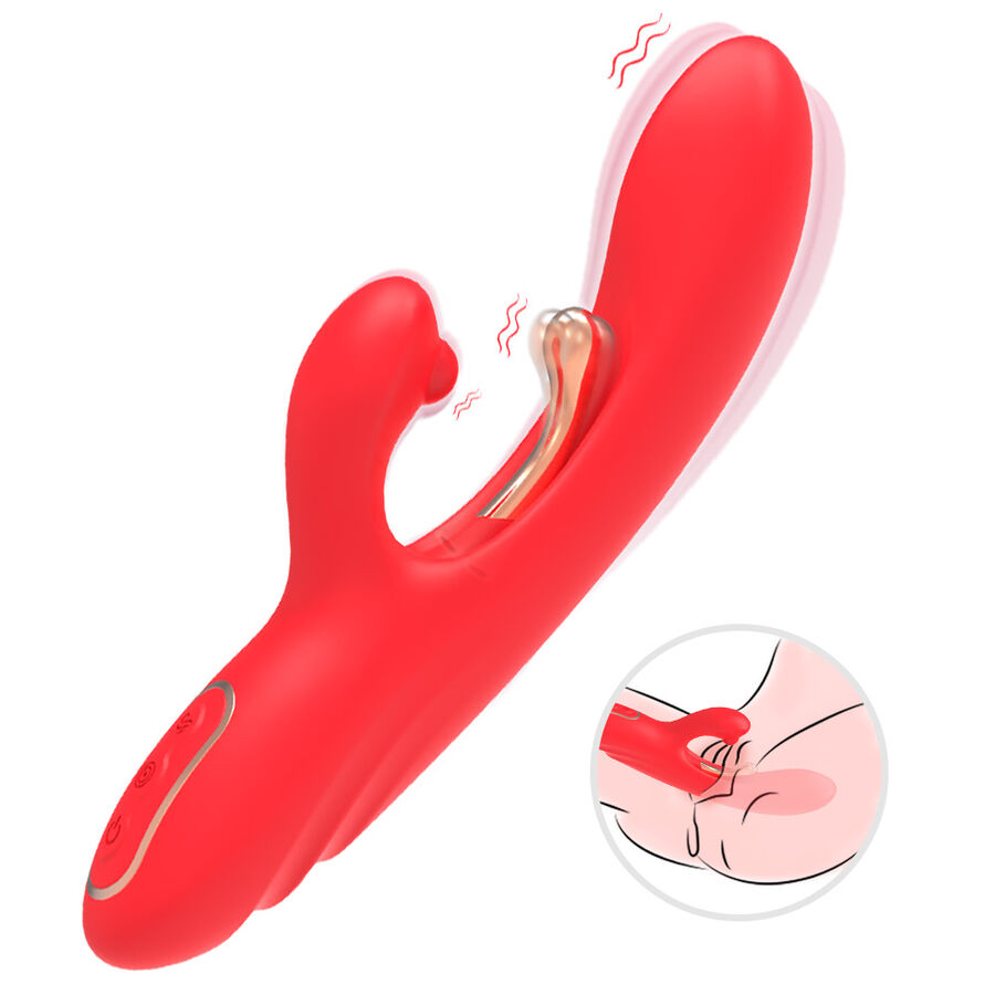 ARMONY - VIBRADOR ESTIMULADOR PUNTO G Y CLÍTORIS CON LENGUA OSCILANTE ROJO - Imagen 5
