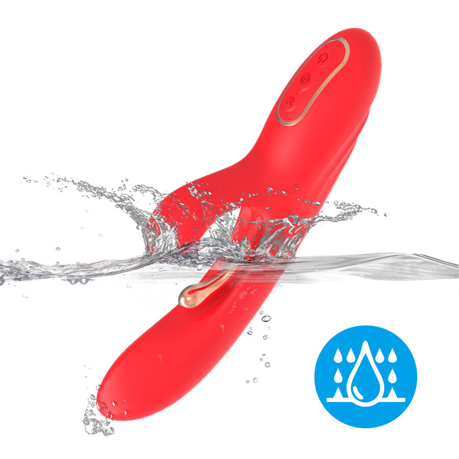 ARMONY - VIBRADOR ESTIMULADOR PUNTO G Y CLÍTORIS CON LENGUA OSCILANTE ROJO - Imagen 7