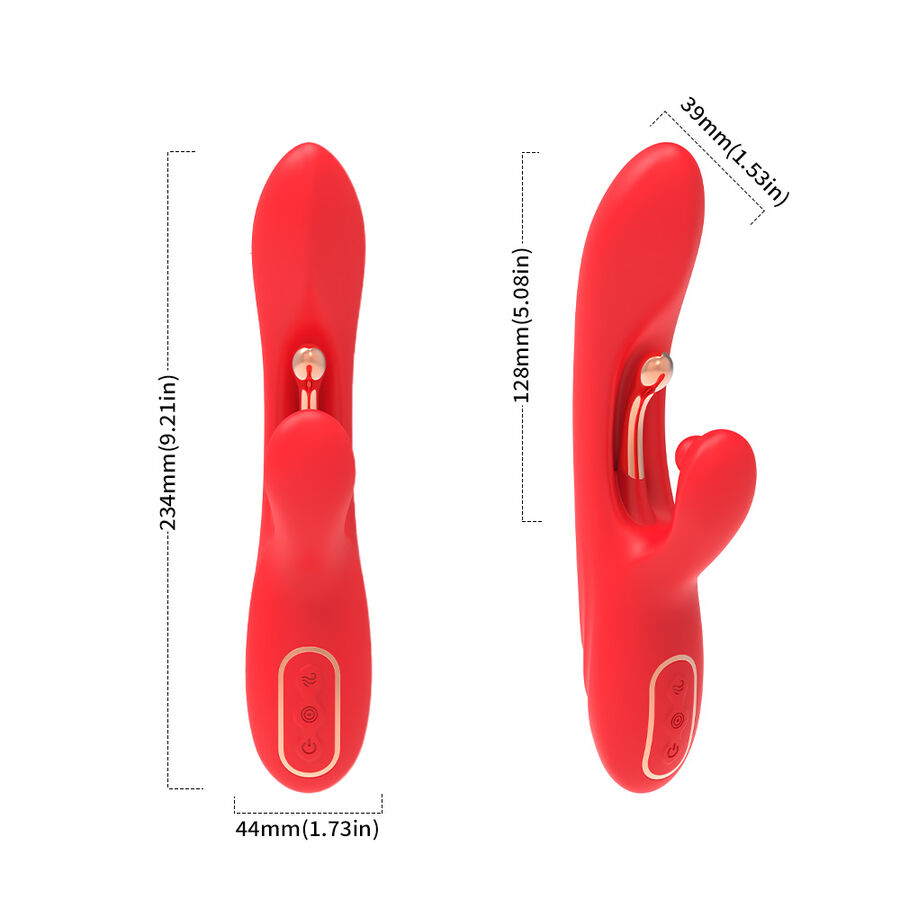 ARMONY - VIBRADOR ESTIMULADOR PUNTO G Y CLÍTORIS CON LENGUA OSCILANTE ROJO - Imagen 6