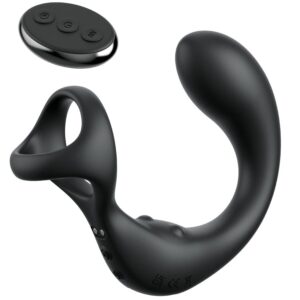 MASAJEADOR DE PRÓSTATA CON ANILLO VIBRADOR Y CONTROL REMOTO