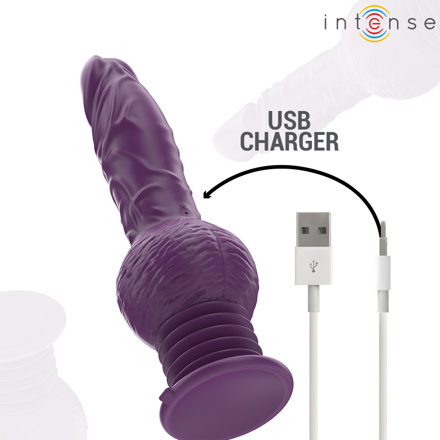 INTENSE - TATUM VIBRADOR MULTIFUNCIÓN CON VIBRACIÓN UP AND DOWN 24 CM MORADO - Imagen 7