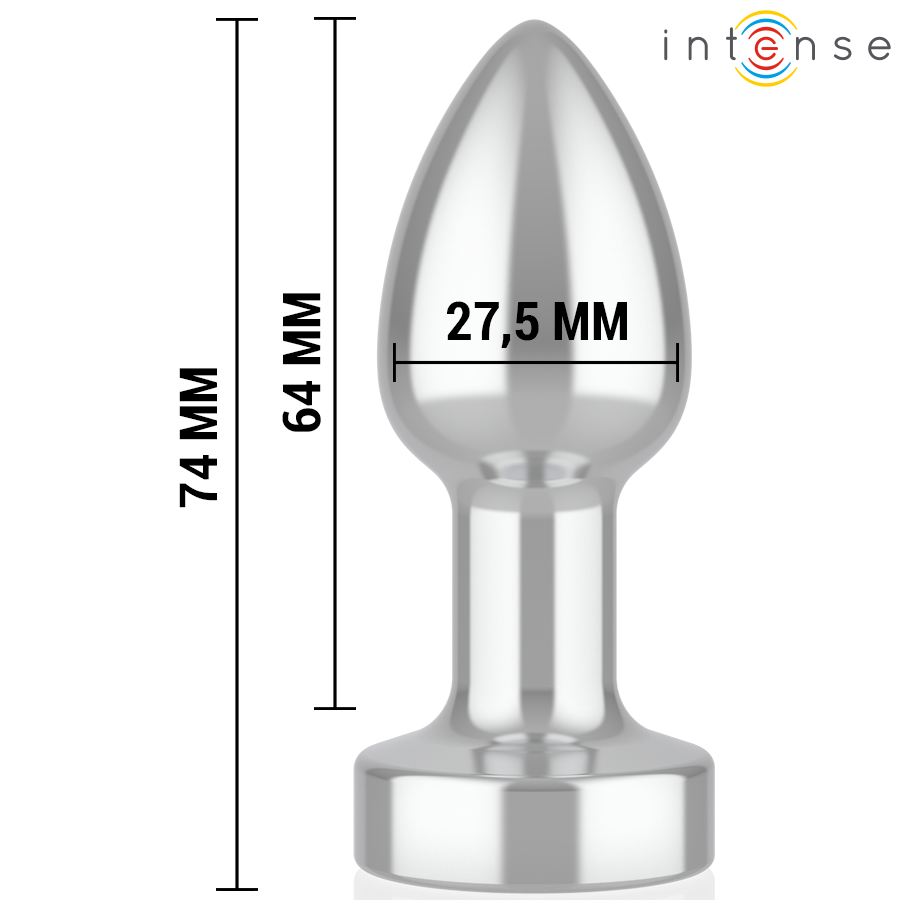 INTENSE - PLUG ANAL 10 VIBRACIONES METAL CON CONTROL REMOTO S - Imagen 5