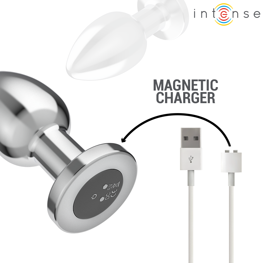 INTENSE - PLUG ANAL 10 VIBRACIONES METAL CON CONTROL REMOTO L - Imagen 6