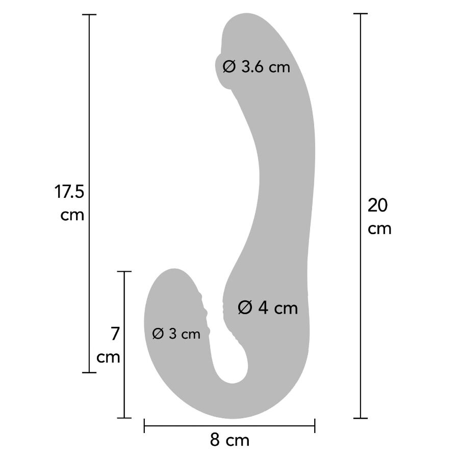 XOCOON - STRAPLESS STRAP-ON VIBRADOR 2 EN 1 CON CONTROL REMOTO MORADO - Imagen 15