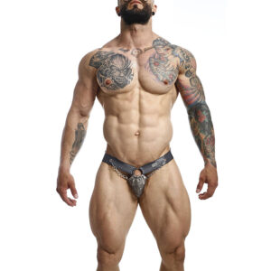 MOB - DNGEON JOCKSTRAP A PRESIÓN GRIS TALLA ÚNICA