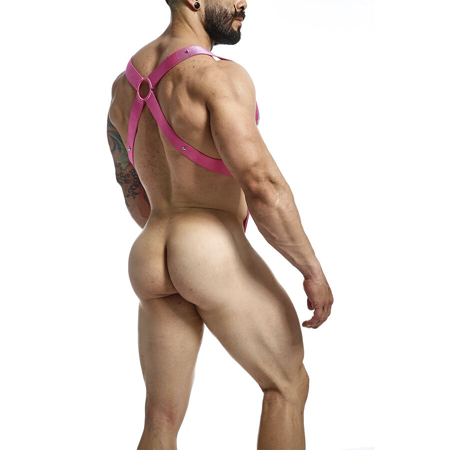 MOB - DNGEON ARNÉS DE ESPALDA CRUZADA ROSA TALLA ÚNICA - Imagen 4