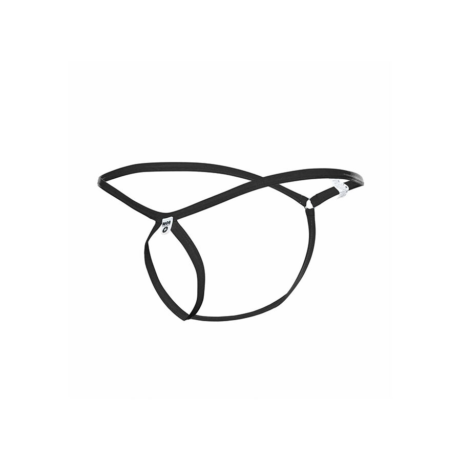 MOB - TANGA NEGRO CON FORMA DE LAGRIMA TALLA S/M - Imagen 4