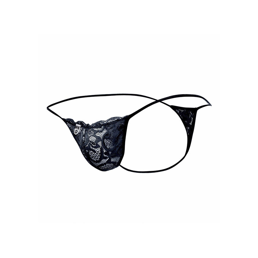 MOB - TANGA DE ENCAJE NEGRO TALLA L/XL - Imagen 4
