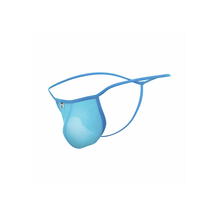 MOB - TANGA TRANSPARENTE CON FORMA DE T AQUA TALLA L/XL - Imagen 4