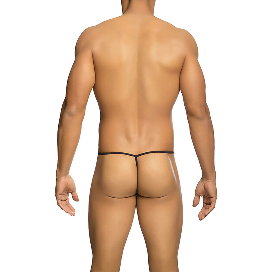 MOB - TANGA TRANSPARENTE CON FORMA DE T NEGRO TALLA L/XL - Imagen 3