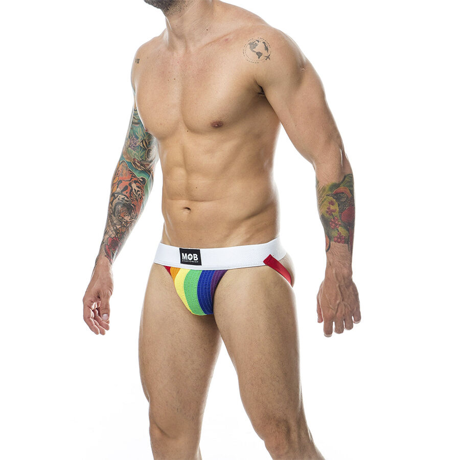MOB - JOCK CLASICO STRIPE RAINBOW TALLA M - Imagen 2