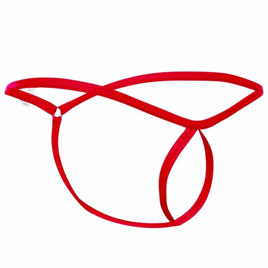 MOB - TANGA ROJO CON FORMA DE LAGRIMA TALLA S/M - Imagen 4