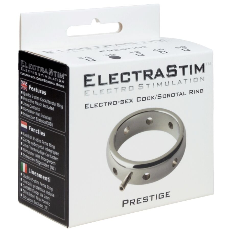 ELECTRASTIM - PRESTIGE ANILLO ELECTROMAGNÉTICO DE METAL PARA EL PENE 46 MM - Imagen 4