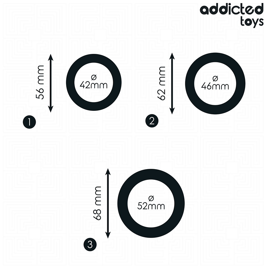 ADDICTED TOYS - SET DE ANILLOS SILICONA PLANOS - Imagen 4