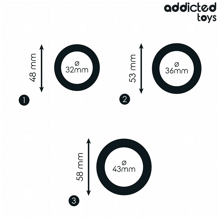 ADDICTED TOYS - SET DE ANILLOS SILICONA MODELO 1 - Imagen 4