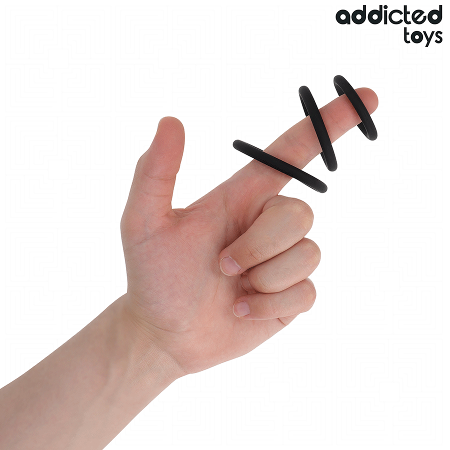ADDICTED TOYS - SET DE ANILLOS SILICONA MODELO 2 - Imagen 2