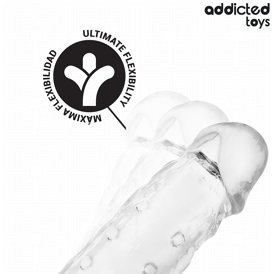 ADDICTED TOYS - FUNDAS PARA EL PENE TRANSPARENTE TALLA M 27 CM - Imagen 5