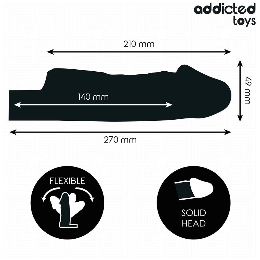 ADDICTED TOYS - FUNDAS PARA EL PENE TRANSPARENTE TALLA M 27 CM - Imagen 4