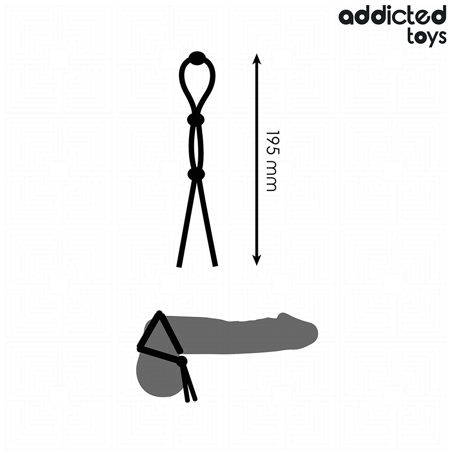 ADDICTED TOYS - CUERDA SILICONA PARA EL PENE DE LAZO TRIPLE - Imagen 4